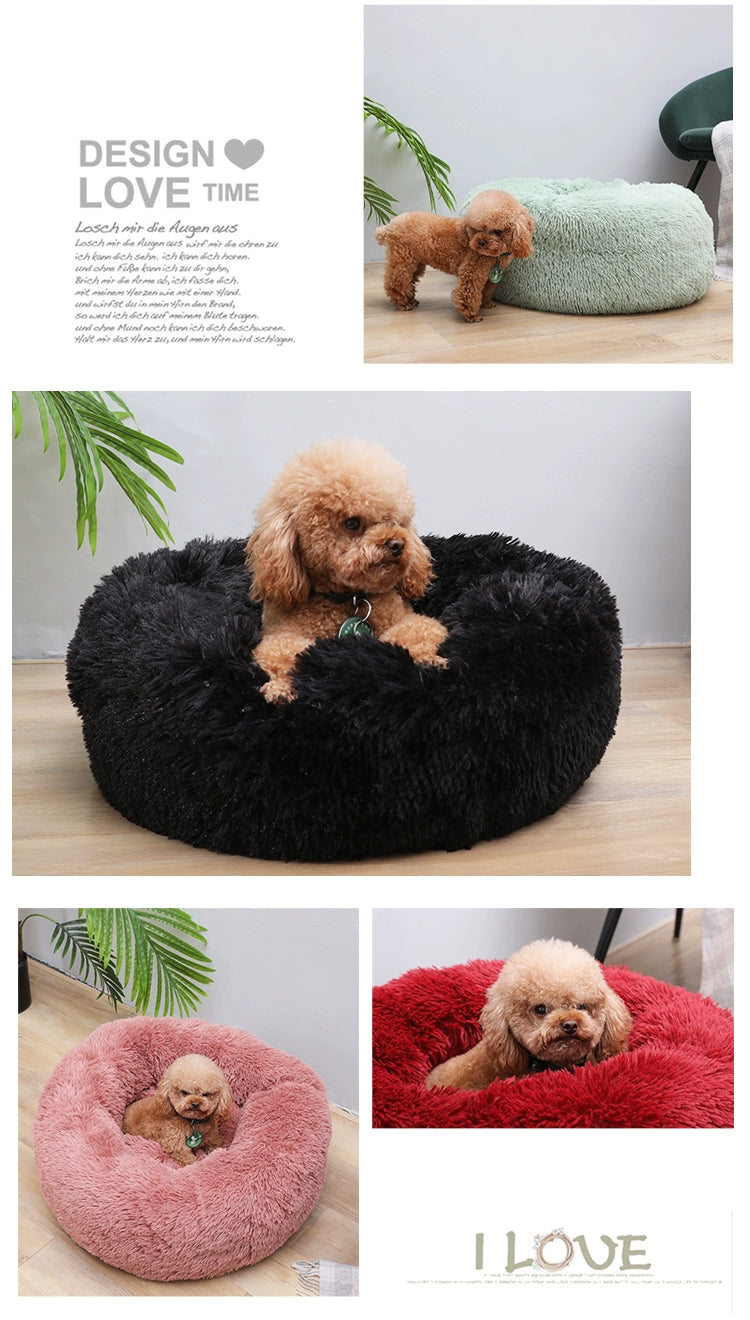 Heighten and Thicken Plush Pet Bed 2024 Fall and Winter Heattech Car Teddy Doghouse Super Large Net Red Cat Nest Cat Pad