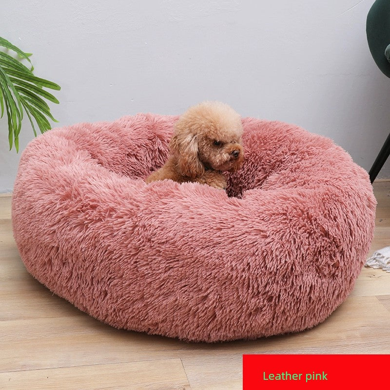 Heighten and Thicken Plush Pet Bed 2024 Fall and Winter Heattech Car Teddy Doghouse Super Large Net Red Cat Nest Cat Pad