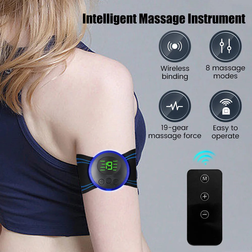 Mini Portable EMS Neck Massager Electric Neck Stretcher For  Cervical Muscle Pain Relief And Shoulder Relaxation Massage Patch