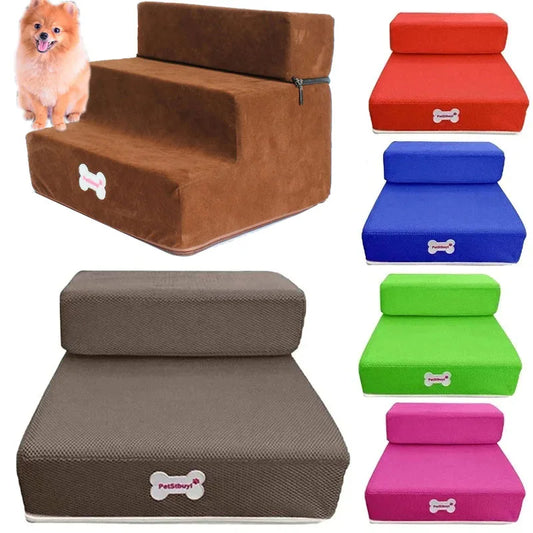 30cm Dog Stairs Pet 2/3 Steps Stairs for Small Dog Cat Pet Ramp Ladder Anti-slip Removable Puppy Stairs Pet House Bed Supplies