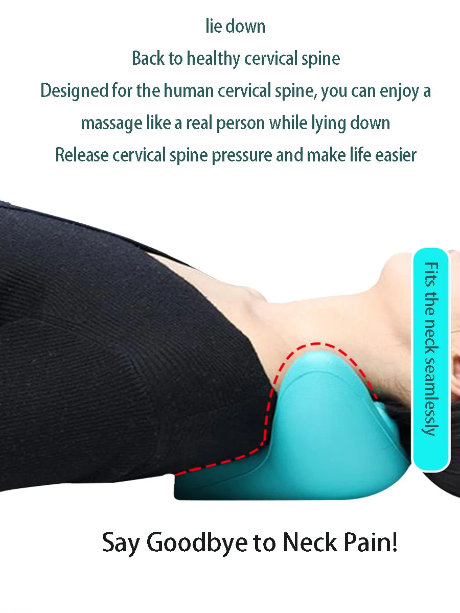 Neck Shoulder Stretcher Relaxer Cervical Chiropractic Traction Device Massage Pillow for Cervical Spine Alignment Massage Tools